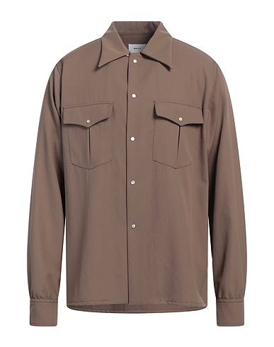 BALLY Solid colour shirt Khaki 55% Polyester, 45% Virgin Wool