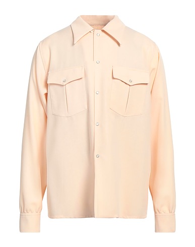 BALLY Einfarbiges Hemd Pfirsich 55% Polyester, 45% Schurwolle