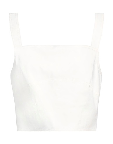 PINKO Top White 59% Linen, 38% Viscose, 3% Elastane