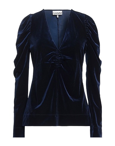 GANNI Top Midnight blue 94% Recycled polyester, 6% Elastane