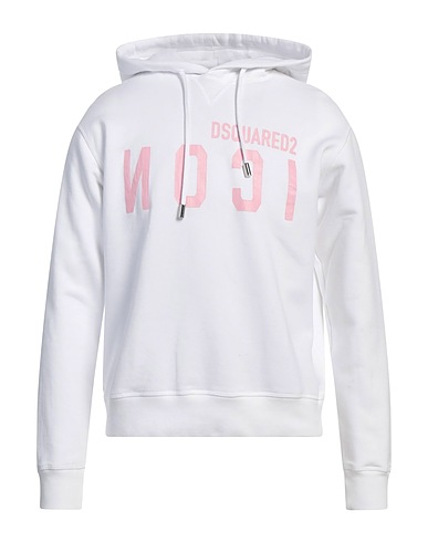DSQUARED2 Hooded track jacket  White 100% Cotton