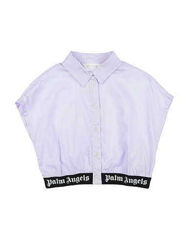 PALM ANGELS Solid colour shirts & blouses Lilac 100% Cotton, Polyamide, Polyester, Elastane