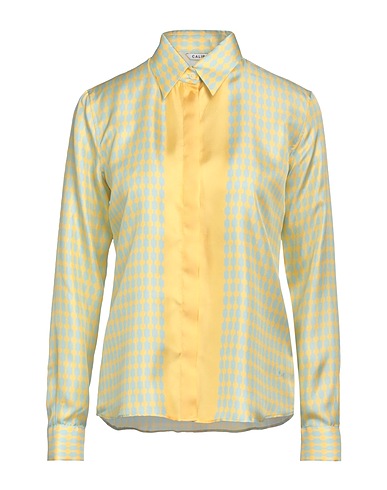 CALIBAN Patterned shirts & blouses Sky blue 100% Silk