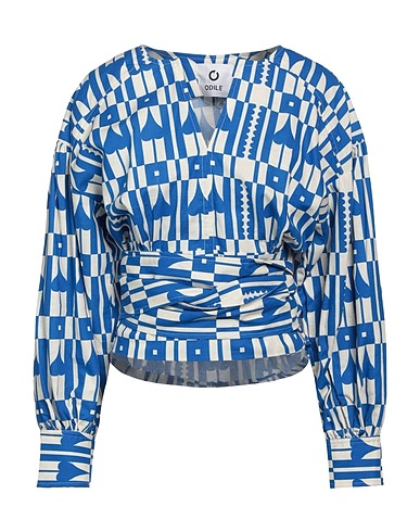 ODILE Top BLU CHINA 50% Coton, 50% Lin