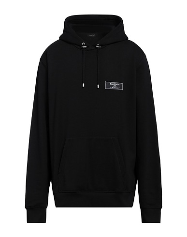 BALMAIN Hooded track jacket  Black 100% Cotton
