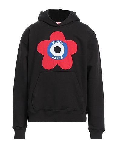 KENZO Hooded track jacket  Black 99% Cotton, 1% Elastane