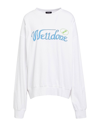 WE11 DONE Sweatshirt White 100% Cotton, Polyurethane
