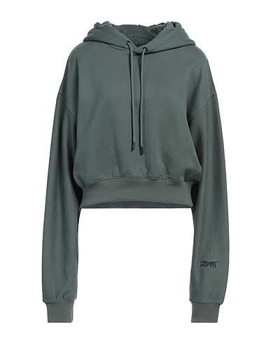 REEBOK x VICTORIA BECKHAM Hooded track jacket  Green 100% Cotton, Polyester, Elastane