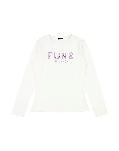 FUN & FUN T-shirt White 95% Cotton, 5% Elastane
