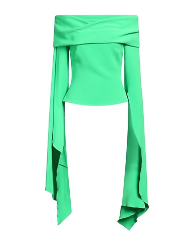 SOLACE LONDON Off-the-shoulder top Green 100% Polyester