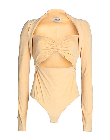 NANUSHKA TOPWEAR Pastel yellow 55% Triacetate, 30% Polyester, 15% Polyurethane, Cotton