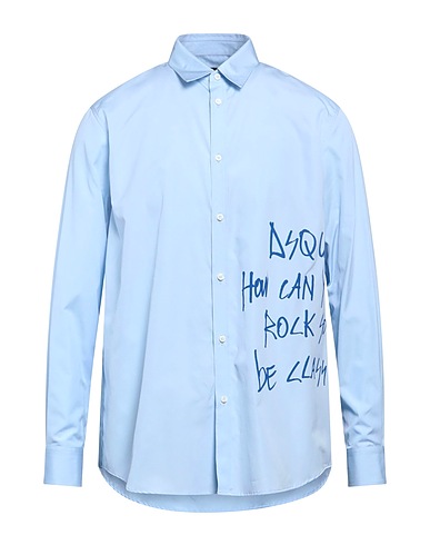 DSQUARED2 Shirts Sky blue 100% Cotton