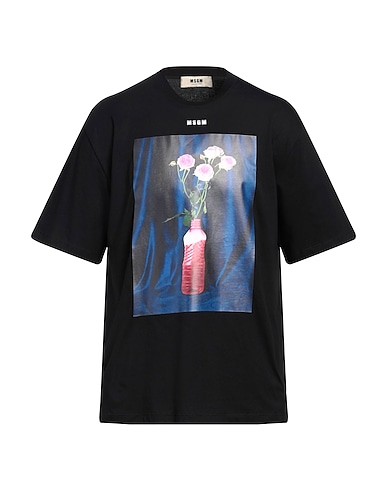 MSGM T-shirt FANTASTIC GREEN Black 100% Organic cotton