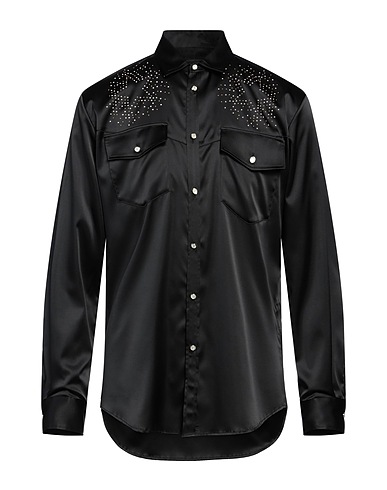DSQUARED2 Shirts NERO 94% Polyester, 6% Elastane, Aluminium