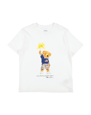 POLO RALPH LAUREN T-shirt Polo Bear Cotton Jersey Tee
 White 100% Cotton