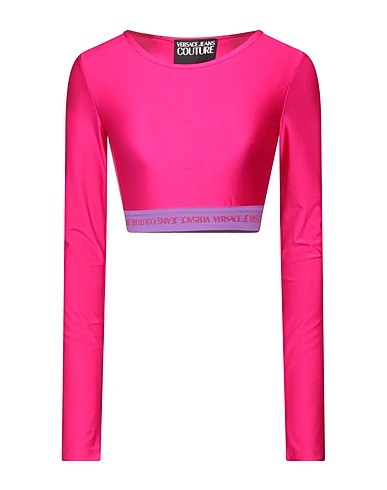 VERSACE JEANS COUTURE Top Fuchsia 80% Polyamide, 20% Elastane