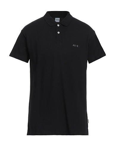 ASPESI Polo shirt Black 95% Cotton, 5% Elastane