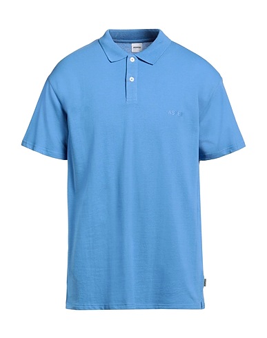 ASPESI Polo shirt Light blue 95% Cotton, 5% Elastane