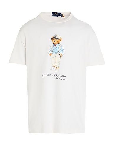 POLO RALPH LAUREN T-shirt CLASSIC FIT POLO BEAR JERSEY T-SHIRT
 Off white 100% Cotton
