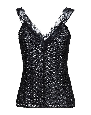 MISSONI Top Black 55% Wool, 45% Viscose, Polyamide