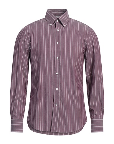 BRUNELLO CUCINELLI Camicia a righe Malva 100% Cotone