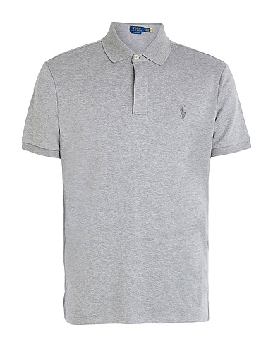 POLO RALPH LAUREN ポロシャツ CUSTOM SLIM FIT SOFT COTTON POLO SHIRT
 グレー コットン 100%