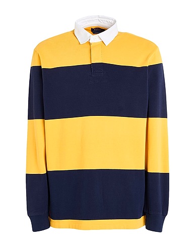 POLO RALPH LAUREN Poloshirt THE ICONIC RUGBY SHIRT
 Ringelblume 100% Baumwolle