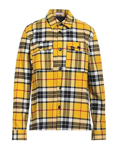 SUN 68 Checked shirt Marigold 100% Cotton