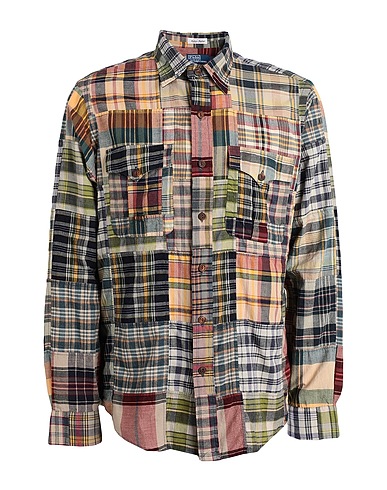 POLO RALPH LAUREN Checked shirt CLASSIC FIT PATCHWORK MADRAS WORKSHIRT
 Navy blue 100% Cotton