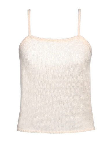 FEDERICA TOSI Top Beige 50% Mohair wool, 32% Polyamide, 18% Wool
