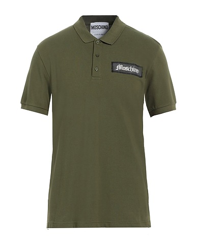 MOSCHINO Polo shirt Military green 100% Cotton