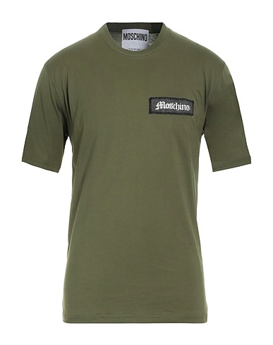 MOSCHINO T-shirt Verde militare 100% Cotone