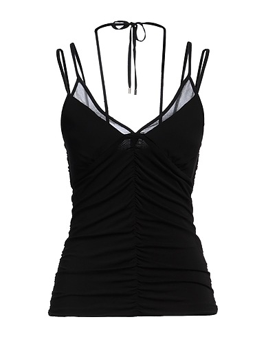 SIMONA CORSELLINI Top Noir 95% Viscose, 5% Élasthanne