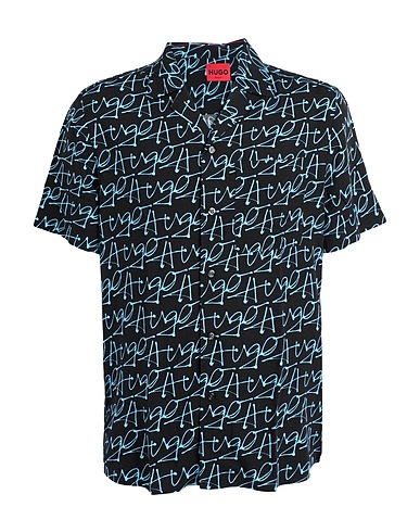 HUGO Patterned shirt Black 100% Viscose