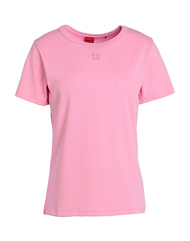 HUGO Basic T-shirt Pink 66% Cotton, 29% Recycled polyester, 5% Elastane