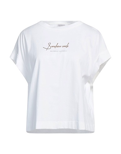 BRUNELLO CUCINELLI T-shirt White 100% Cotton, Ecobrass