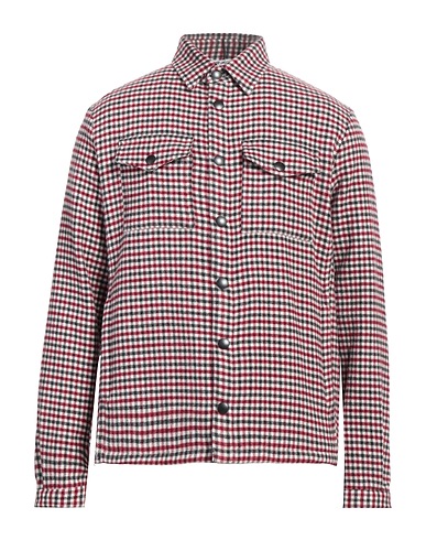 DESTIN Checked shirt Burgundy 75% Wool, 25% Cashmere