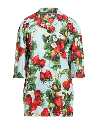 DOLCE&GABBANA Patterned shirts & blouses Sky blue 100% Cotton