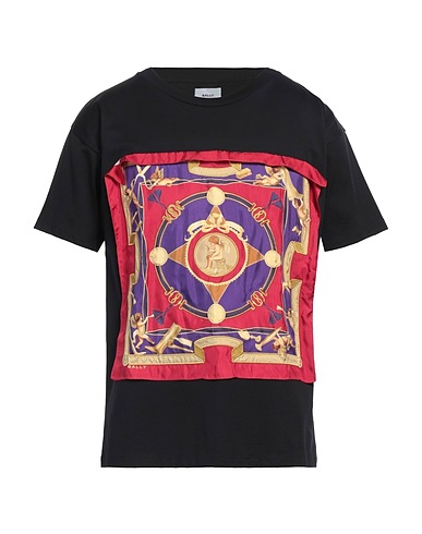 BALLY T-shirt Black 100% Organic cotton, Silk