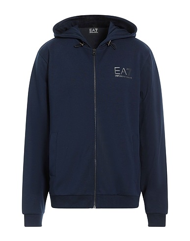 EA7 Felpa Blu navy 62% Poliestere, 38% Cotone, Elastan
