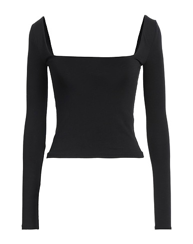 VINCE. Top Black 94% Cotton, 6% Elastane
