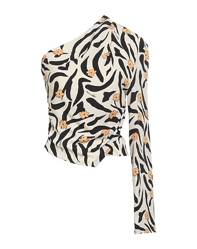 NANUSHKA One-shoulder top Cream 100% Viscose