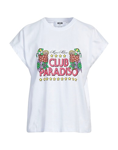 MSGM T-shirt White 100% Cotton