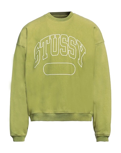 STUSSY Sweatshirt Military green 100% Cotton