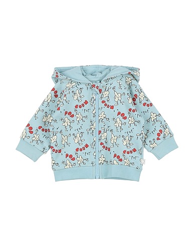 STELLA McCARTNEY KIDS Hooded sweatshirt Sky blue 100% Cotton, Elastane