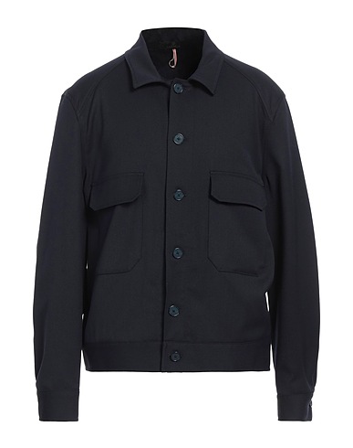 SANTANIELLO Jacket Midnight blue 54% Polyester, 44% Wool, 2% Elastane