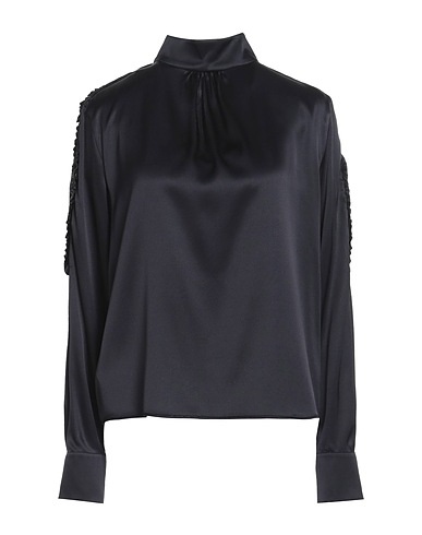 PINKO Top Black 94% Silk, 6% Elastane