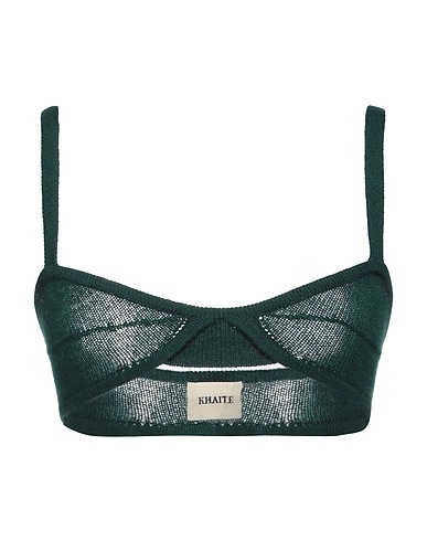 KHAITE Top Dark green 100% Cashmere