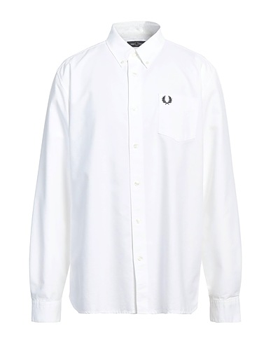 FRED PERRY Solid colour shirt Off white 100% Cotton