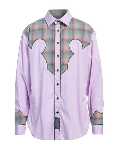 MAISON MARGIELA Checked shirt Mauve 100% Cotton, Virgin Wool